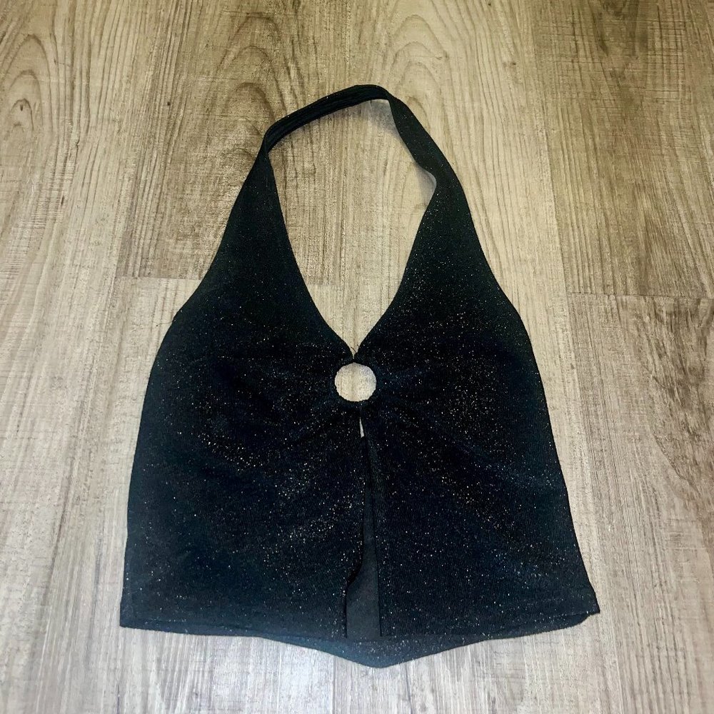 Black Sparkly Going Out Top